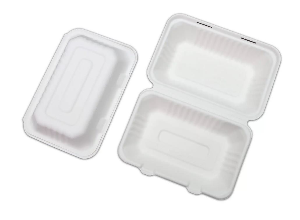 Caserola cu Capac Unica Folosinta  Biodegradabila & Compostabila 23 x 16 cm (50 buc)